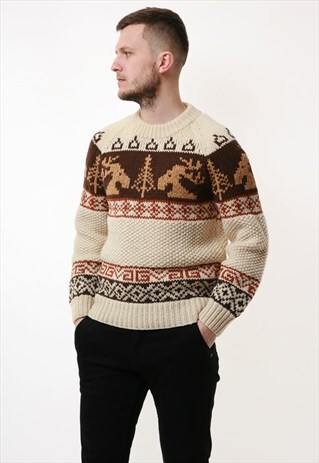 90S SCHOONER VINTAGE WOOL SWEATER JUMPER 17100