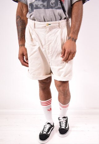 TOMMY HILFIGER MENS VINTAGE SHORTS W34 BEIGE 90S