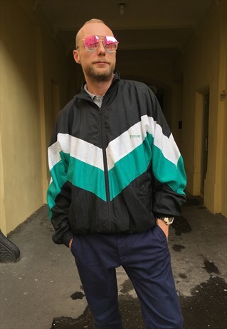 VINTAGE 90' OLDSCHOOL COOL CRASH BLACK UNISEX JACKET