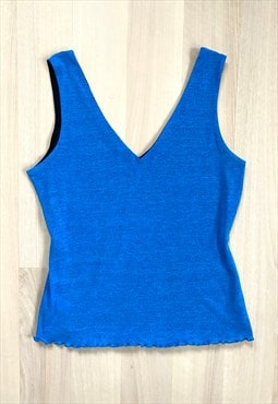 Y2K Blue Vest Cami Top