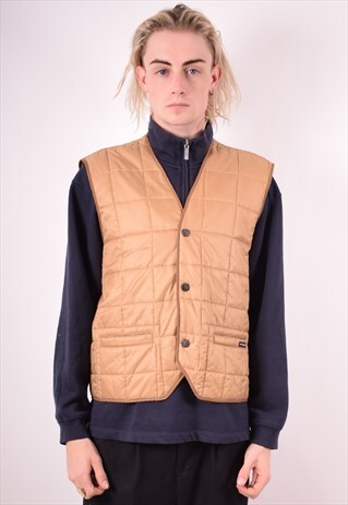 MENS VINTAGE GILET MEDIUM GOLD 90S