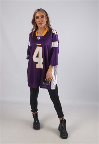 VINTAGE NFL T-SHIRT FOOTBALL JERSEY TOP OVERSIZED LONG (4AU)