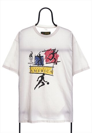VINTAGE 90S ATLANTA OLYMPIC GAMES PERRY ELLIS TSHIRT WOMENS