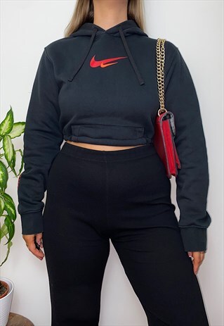 reworked nike crop hoodie