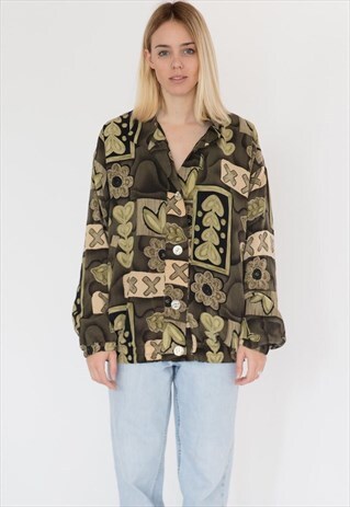 VINTAGE 90S GREEN GARDEN SHIRT