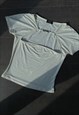 VINTAGE 90S CUT OUT MINIMALIST TEE TOP IN CREAM WHITE 