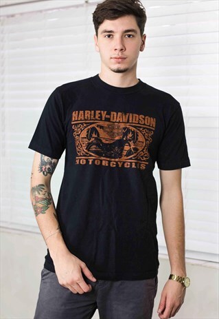 VINTAGE HARLEY-DAVIDSON T-SHIRT LOGO 90S X 8.4