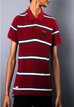 vintage red jack and jones polo in small
