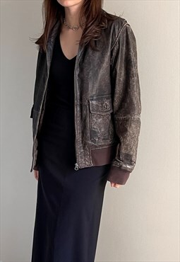 Vintage Faded Leather Jacket