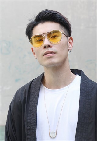 SHALEX AVIATOR SUNGLASSES - YELLOW
