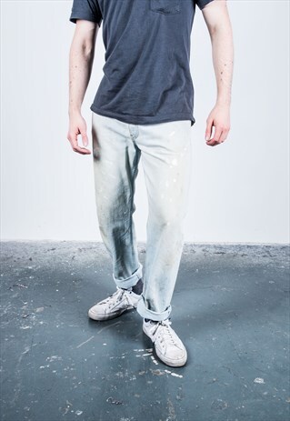 VINTAGE BLUE LEVI'S 501 PAINT JEANS