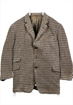 Vintage 90's Harris Tweed Blazer Tweed Wool Jacket Button Up