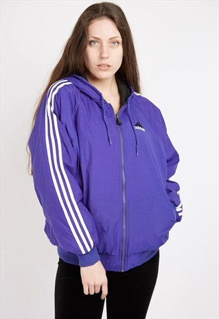 VINTAGE PURPLE ADIDAS WATERPROOF JACKET