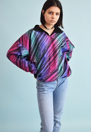 VINTAGE 90'S RETRO ATHLEISURE BOMBER SHELL JACKET