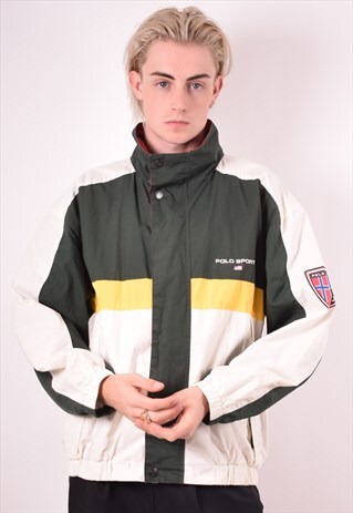 POLO RALPH LAUREN MENS VINTAGE JACKET LARGE MULTI 90S