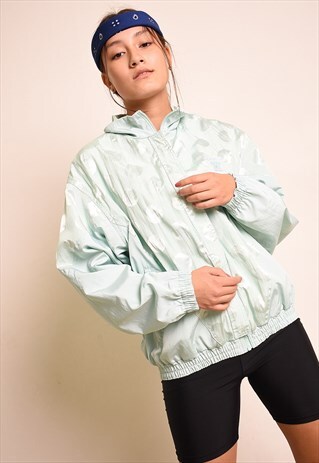 90'S RETRO ATHLEISURE SHELL BOMBER WINDBREAKER JACKET