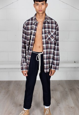 VINTAGE RETRO CHECKED LUMBERJACK FLANNEL UNISEX SHIRT