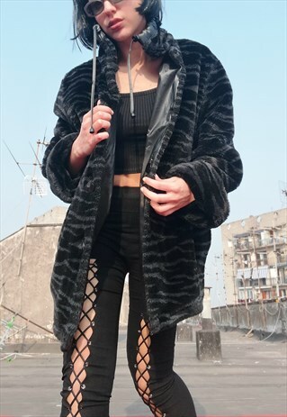 VINTAGE DOUBLE FACE FAUX FUR COAT