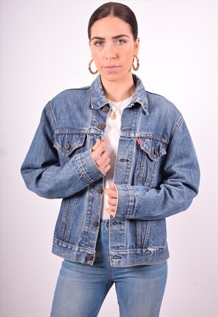 LEVI'S WOMENS VINTAGE DENIM JACKET MEDIUM BLUE 90'S
