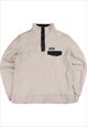 Vintage 90's Patagonia Sweatshirt Quarter Button Beige