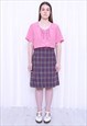 REVIVAL 80S VINTAGE PINK RUFFLE BLOUSE TOP