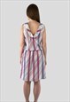 RADLEY 70'S VINTAGE SLEEVELESS WHITE STRIPE LADIES DRESS