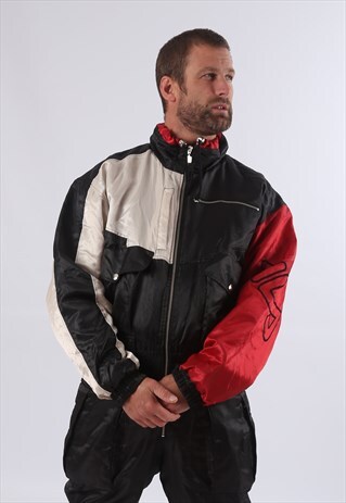 VINTAGE FILA FULL SKI SUIT SNOW SPORTS M 40" TALL FIT (K5AH)