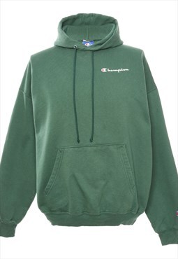 Beyond Retro Vintage Green Champion Hooded Sweatshirt - M