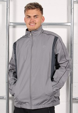 Vintage Starter Jacket in Grey Windbreaker Rain Coat Large