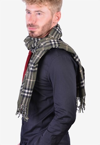 BURBERRYS DARK GREEN SCARF
