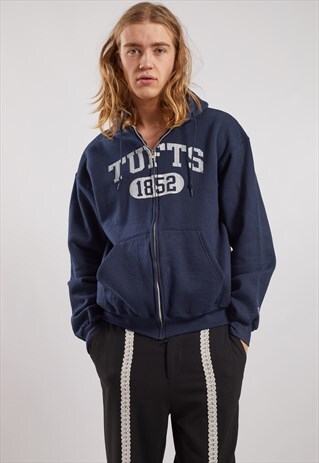 VINTAGE CHAMPION TUFTS ZIP-UP HOODIE