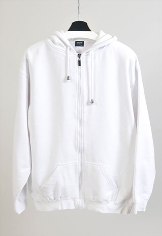 VINTAGE 00S TRACK HOODIE IN WHITE