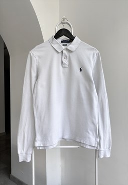 Ralph Lauren White Longsleeve Polo Shirt