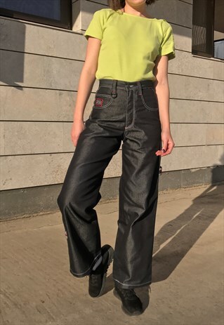 90S SUPER HIGH WAISTED WIDE CRAZY JEANS