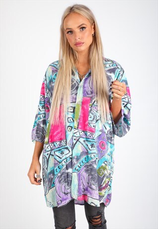VINTAGE UNBRANDED PATTERN SHIRT S313
