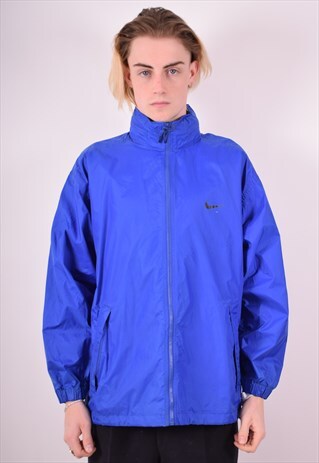 NIKE MENS VINTAGE JACKET MEDIUM BLUE 90S