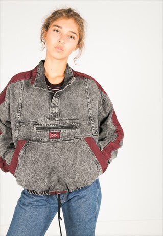 VINTAGE 80S LEVI'S DENIM BOMBER JACKET / R317
