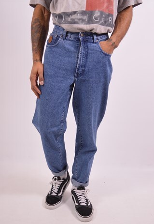 TRUSSARDI MENS VINTAGE JEANS W28 L31 BLUE 90S