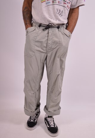 TOMMY HILFIGER MENS VINTAGE TROUSERS W36 L33 GREY 90S