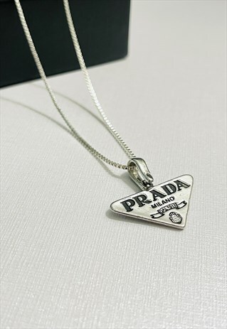 prada necklace triangle price