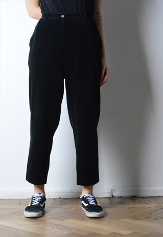 VINTAGE 90S BLACK CORDUROY PANTS