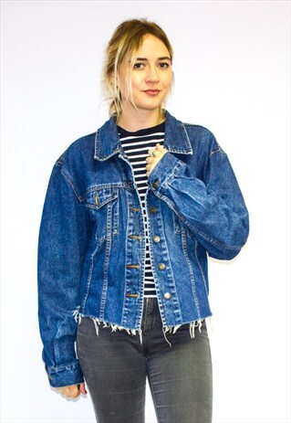 VINTAGE REWORKED CROPPED DENIM JACKET