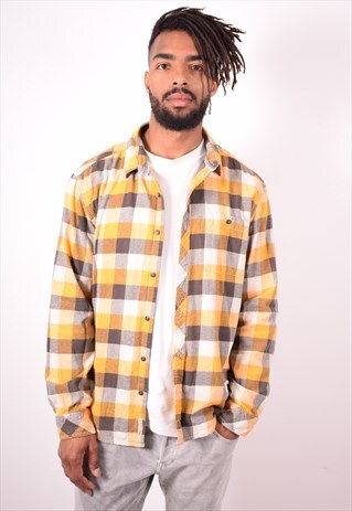 MENS VINTAGE SHIRT XL MULTI CHECK 90S