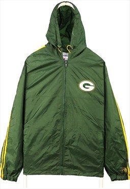 Vintage 90's NFL Windbreaker Jacket Packers Nylon Sportswear