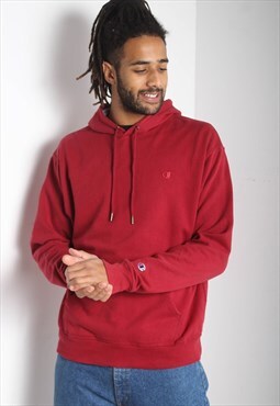Vintage Champion Sweatshirt Hoodie Red