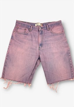 Vintage Levi's 550 Cut Off Denim Shorts Pink W38 BV19227