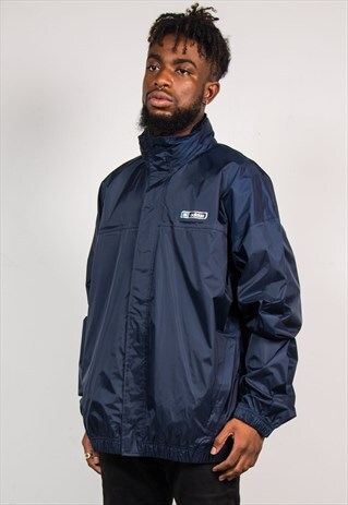 90'S VINTAGE NAVY BLUE CAGOULE ADIDAS JACKET COAT