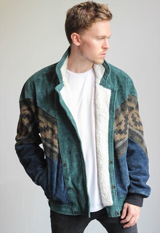 VINTAGE AZTEC FESTIVAL SHERPA JACKET
