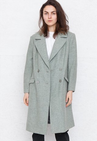 VINTAGE LIGHT GREEN ELEGANT COAT