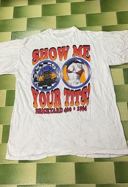 Vintage 90s NASCAR 1994 Brickyard 400 T-Shirt 2 Sided Print